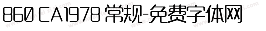 860 CA1978 常规字体转换